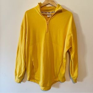 ✨SALE✨ PINK Bright Yellow Quarter Zip Sweater